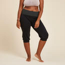 Bild 1 von 3/4 Hose Damen Yoga Baumwolle Ecodesign - schwarz/grau