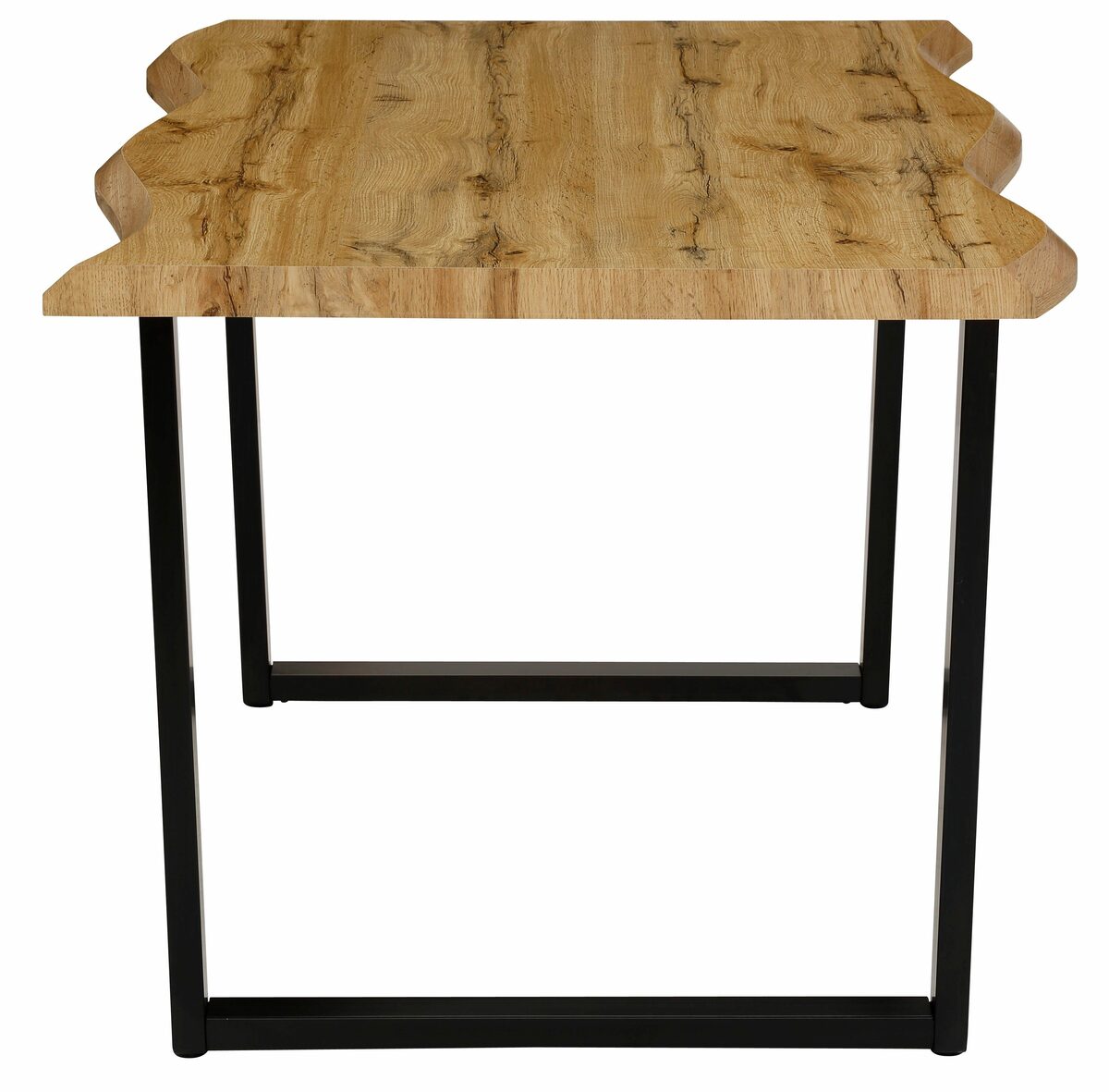 Bild 3 von HELA Esstisch Giselle Baumkantentisch Küchentisch, Kufengestell, Industrial Design, 140 - 200 cm Breite, natur oder grau