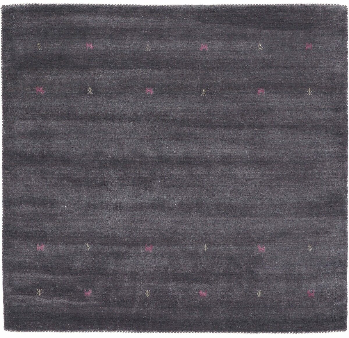 Bild 3 von Wollteppich Gabbeh-Uni, carpetfine, quadratisch, Höhe: 15 mm, reine Wolle, handgewebt, Gabbeh Loom Tiermotiv, Sonderform Quadrat