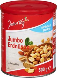 Jeden Tag Jumbo Erdnüsse geröstet & gesalzen