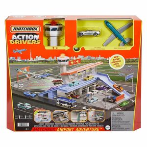 Mattel HGC59 - Matchbox - Action Drivers - Flughafenabenteuer, mit Licht & Sound