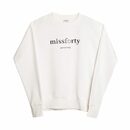 Bild 1 von missforty Sweatshirt Damen Sweatshirt Pulli Basic Sport ohne Kapuze Baumwolle Unifarben mit Logoprint, mit Print