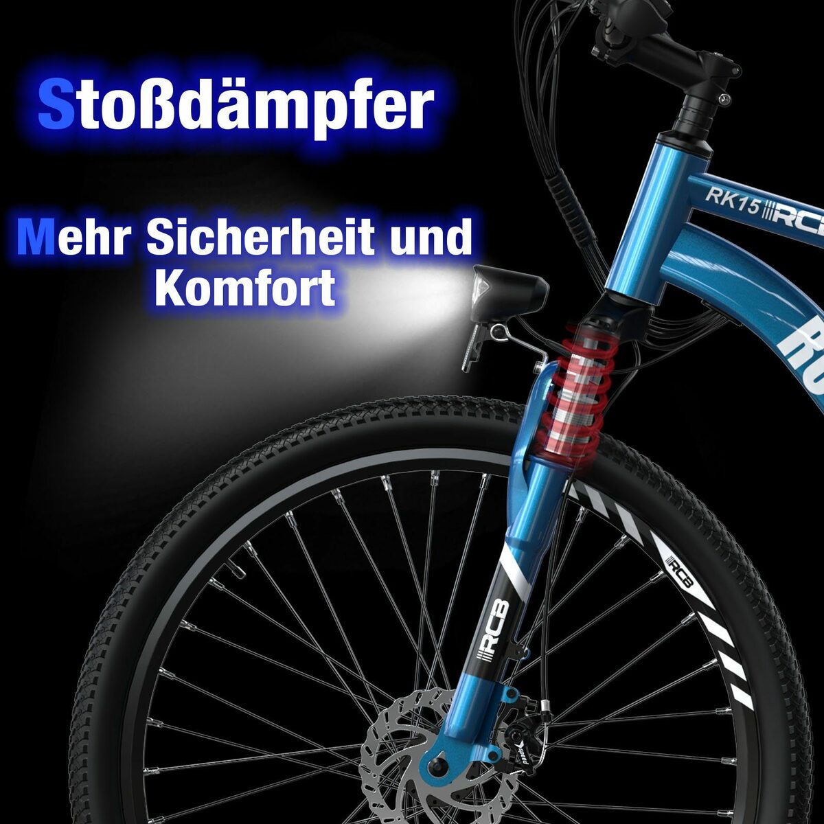 Bild 3 von RCB E-Bike RK15 26 ZOLL, 7 Gang, 250w Heckmotor, MTB 36V11.2AH abnehmbarer Akku, Doppelscheibenbremse, Shimano 7G