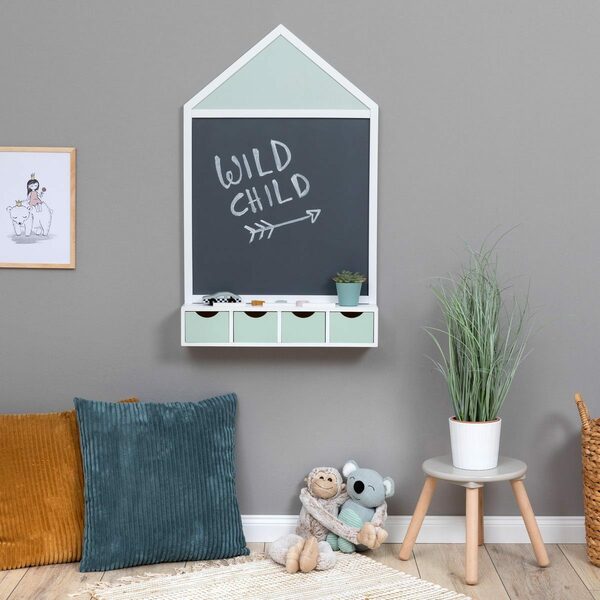 Bild 2 von MUSTERKIND® Wandtafel Juncus, weiß/mint