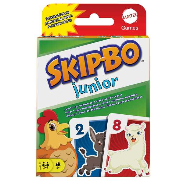 Bild 1 von Mattel Games Skip-Bo Junior Kinderspiel Kartenspiel Familienspiel Kinder ab 5 J.