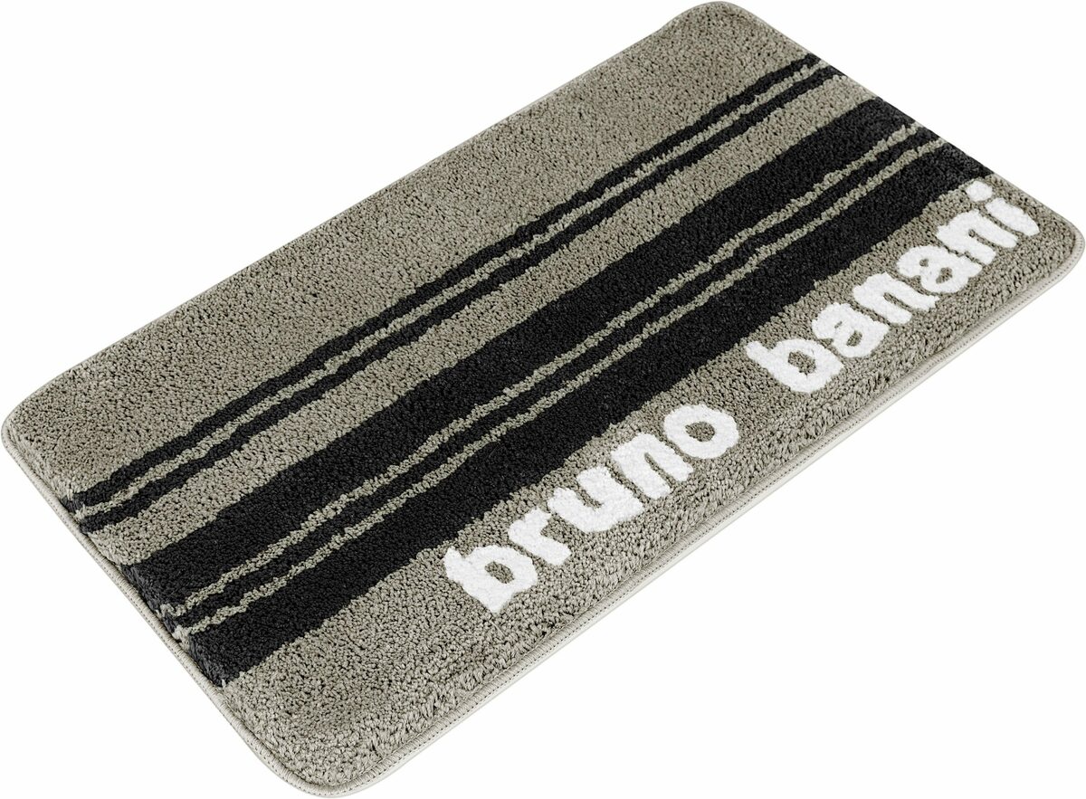 Bild 2 von Badematte Daniel Bruno Banani, Höhe 20 mm, rutschhemmend beschichtet, fußbodenheizungsgeeignet, schnell trocknend, strapazierfähig, Polyester, rechteckig, mit Streifen, Badteppich, Badematten