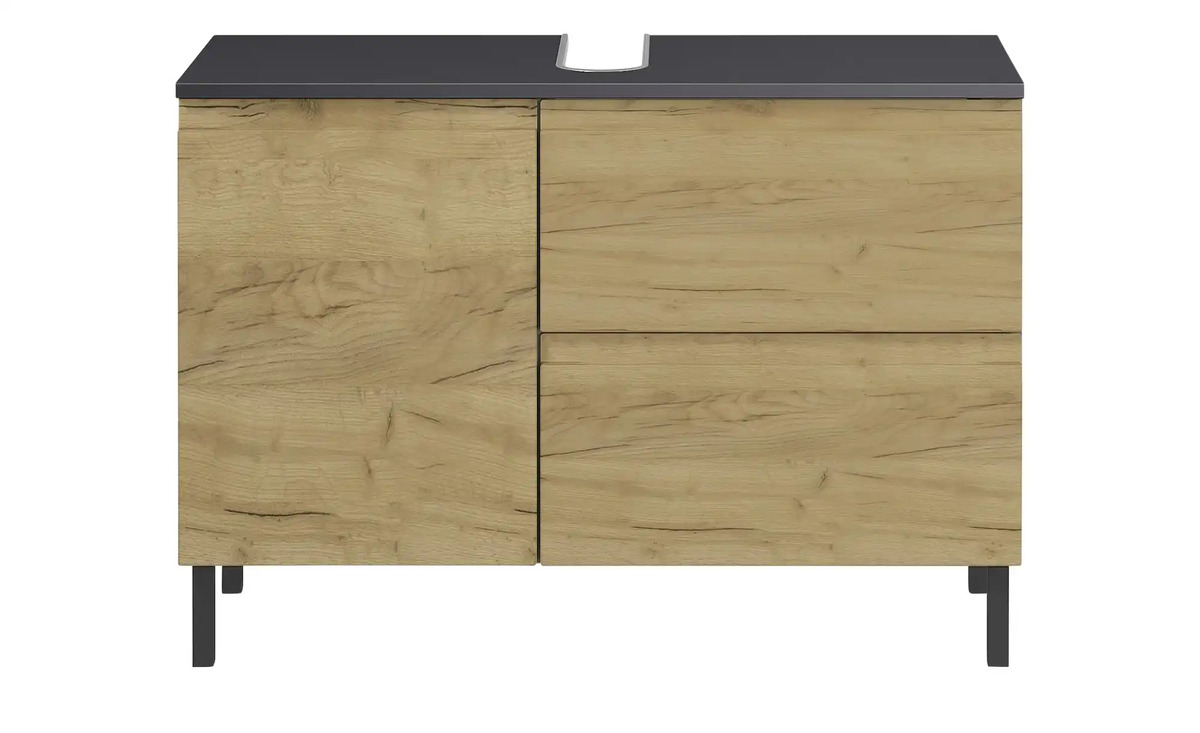 Bild 3 von Waschbeckenunterschrank Seddiner See Graphitgrau / Grandson Eiche (Nachbildung)