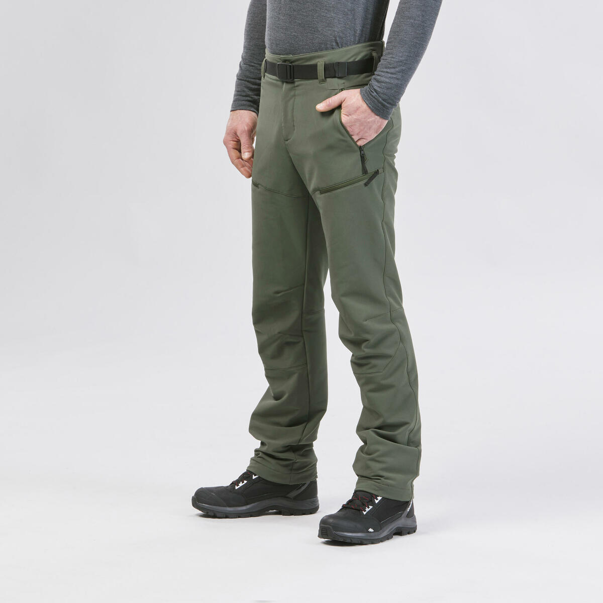 Bild 1 von Wanderhose Herren warm wasserabweisend Winterwandern - SH500 khaki