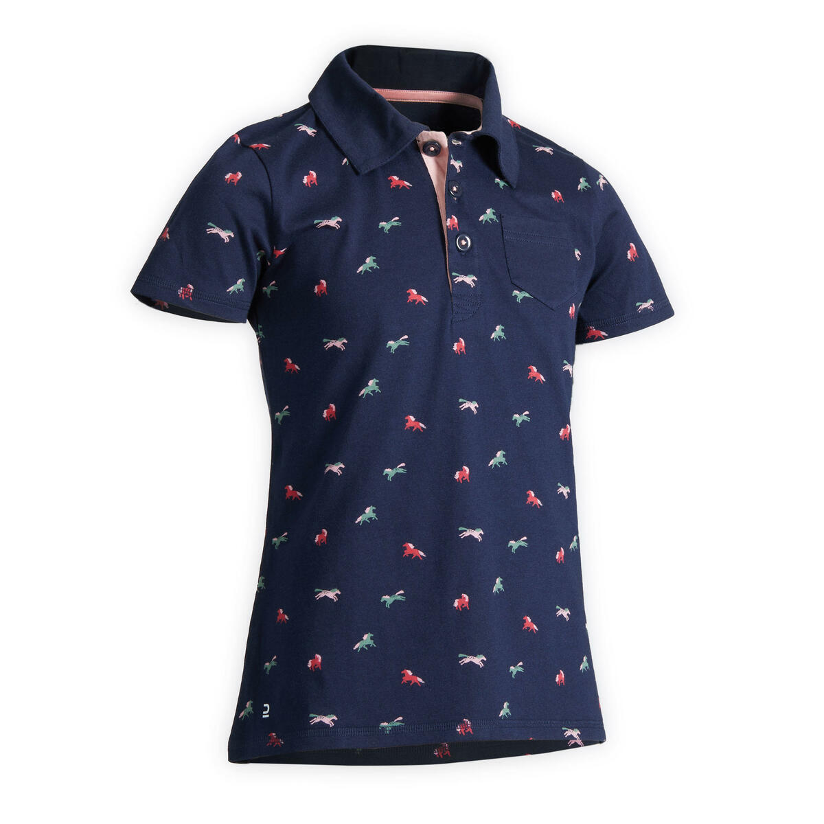 Bild 1 von Reit-Poloshirt 140 kurzarm Kinder marineblau