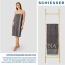 Bild 4 von Schiesser Sarong Saunakilt Rom für Damen aus saugstarkem Baumwoll-Frottier, Kurzform, Frottier, Knöpfe, mit Streifen-Akzent und Logostickerei