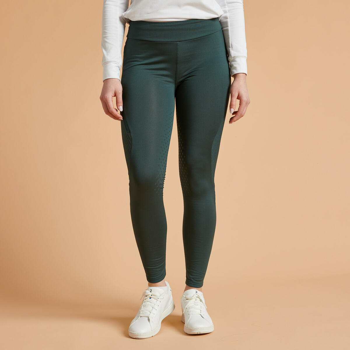 Bild 1 von Winter-Reitleggings Damen Full Grip - 500 grün