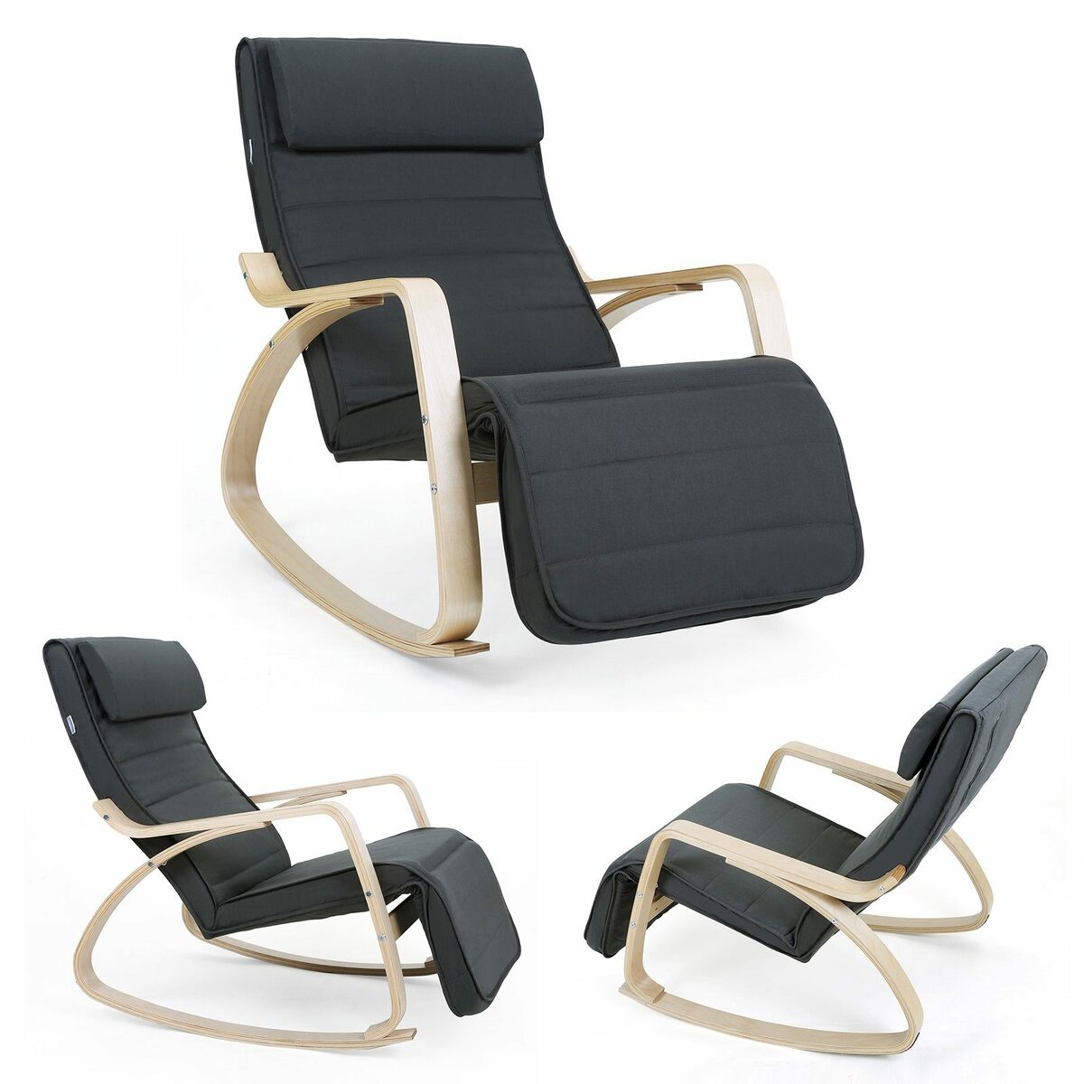 Bild 2 von SONGMICS Relaxsessel Schaukelsessel, Relaxstuhl, verstellbare Fußstütze