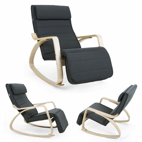 Bild 2 von SONGMICS Relaxsessel Schaukelsessel, Relaxstuhl, verstellbare Fußstütze