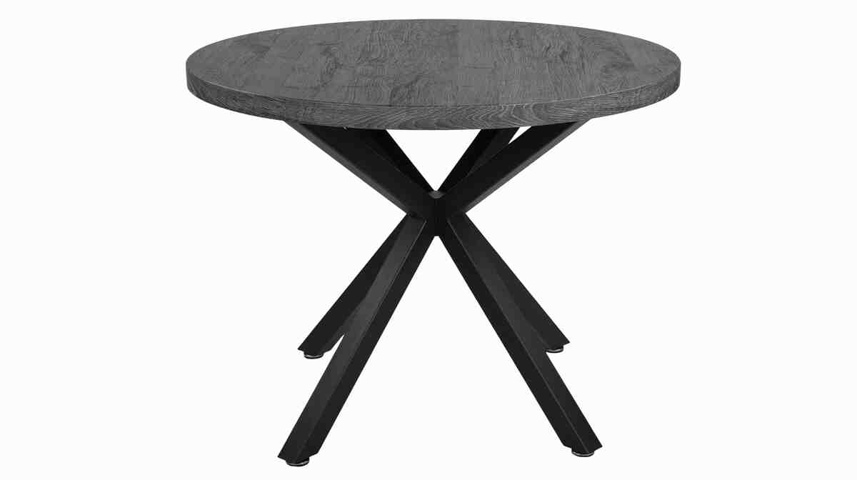 Bild 1 von Esstisch Akazie grau - schwarz 100 cm rund - DAMIRA