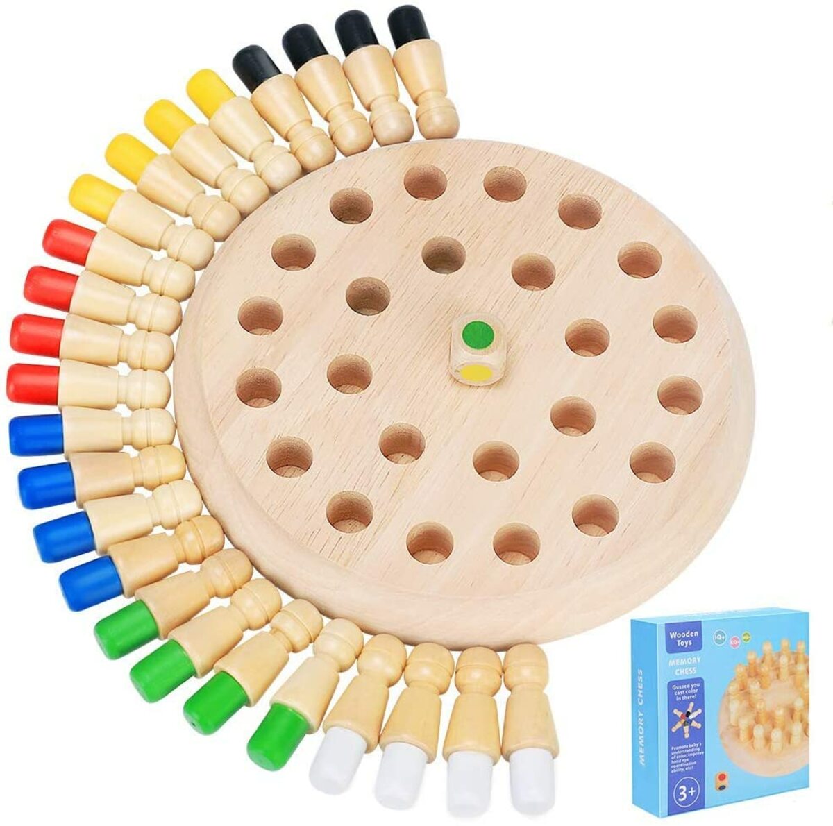 Bild 1 von Memory Schach Holz Kinder, Memory Match Stick Schach Gedächtnis Schach Lernspielzeug, Gedächtnis-Schachspiel,Family Brettspiele Hölzerne,Gedächtnisspiele Kinder, Lernspielzeug Schachbrett Holz