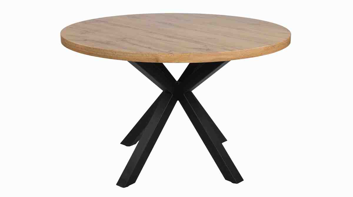 Bild 1 von Esstisch Wildeiche - schwarz 120 cm rund - DAMIRA