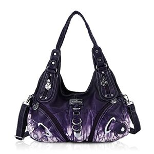 angel kiss Damen Schultertasche Hobo Tasche Umhängetaschen Schlusstaschen Henkeltaschen weiches PU Leder mit Reißver Handtasche Viele Fächer tolle tasche für Frauen