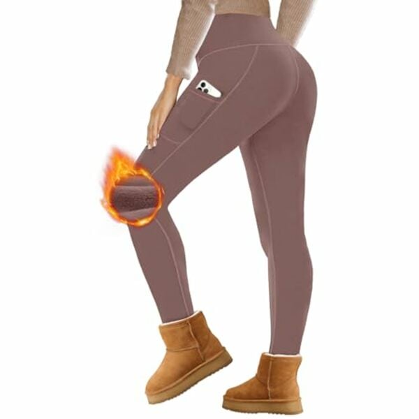 Bild 1 von Gayhay Thermo Leggings Damen Winter mit Taschen Gefütterte Sport Leggings Innenfleece Warme Lang High Waist Thermoleggins Laufhose Sporthose Yogahose Thermounterwäsche Blickdicht