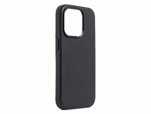 Decoded Back Cover, Leder-Schutzhülle für iPhone 15 Pro, MagSafe, schwarz