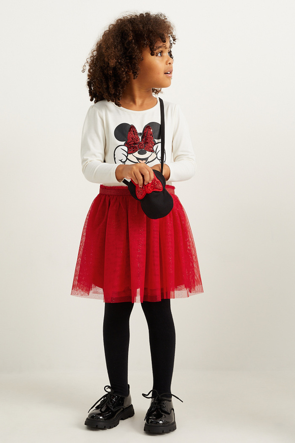 Bild 1 von C&A Minnie Maus-Set-Kleid, Tasche und Strumpfhose-3 teilig, Rot, Größe: 110