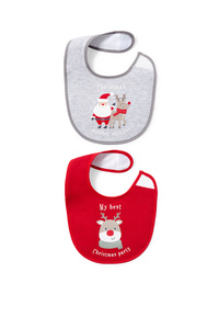 C&A Multipack 2er-Baby-Weihnachts-Lätzchen, Rot, Größe: 1 size