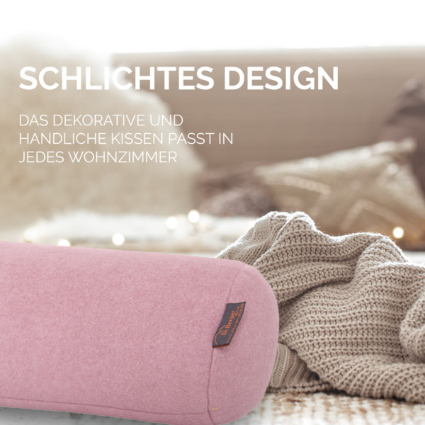 Bild 4 von Original Dr. Berger Velours-Fleece Nackenrolle Rosa 40 x 16 cm