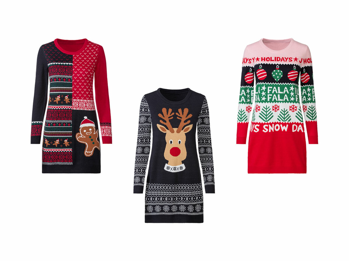 Bild 1 von esmara® Damen Strickkleid mit weihnachtlichem Muster