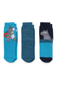 C&A Multipack 3er-Waldtiere-Socken mit Motiv, Türkis, Größe: 31-33