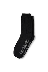 C&A Anti-Rutsch-Socken-Zopfmuster, Schwarz, Größe: 43-46