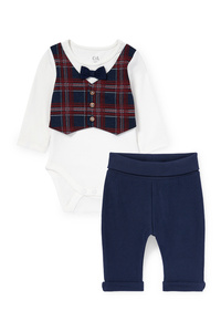 C&A Baby-Outfit-2 teilig, Blau, Größe: 56