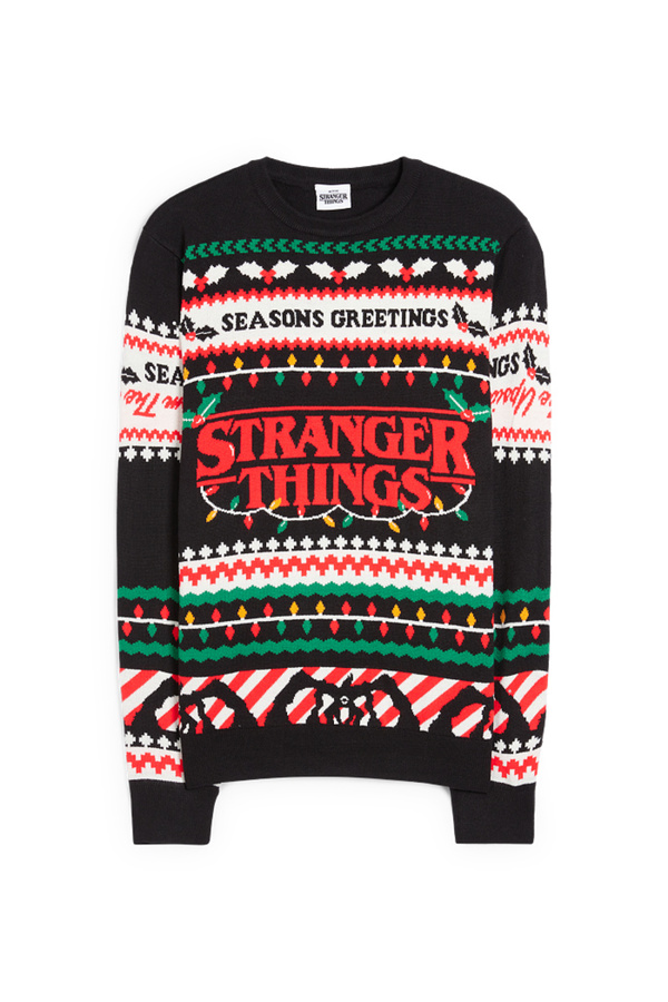 Bild 1 von C&A Weihnachtspullover-Stranger Things, Schwarz, Größe: XS