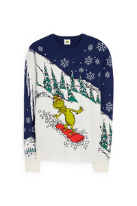 C&A Weihnachtspullover-Der Grinch, Blau, Größe: XS