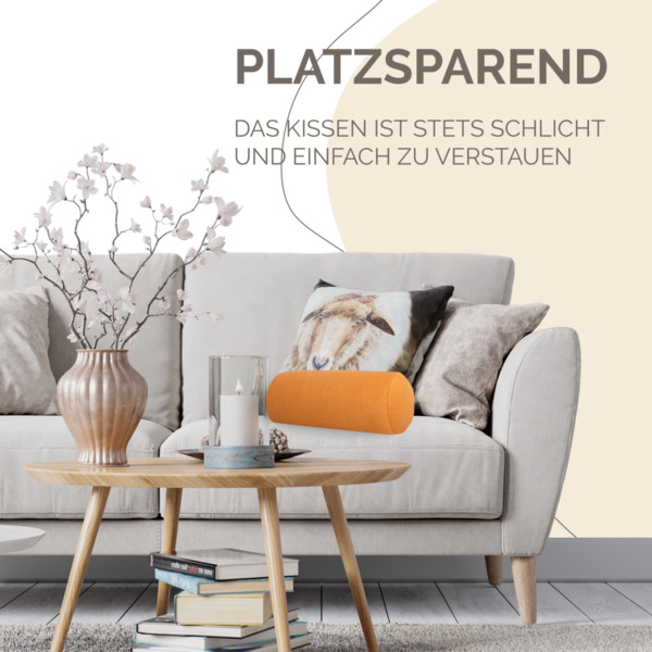 Bild 4 von Original Dr. Berger Velours-Fleece Nackenrolle Senfgelb 40 x 16 cm