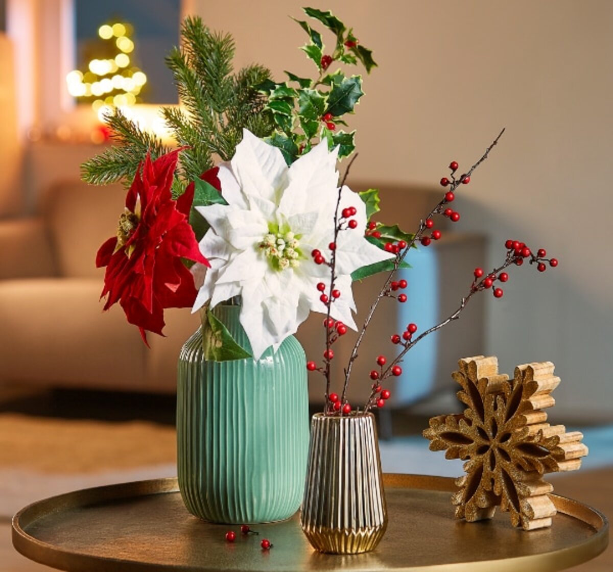 Bild 1 von Weihnachtlicher Kunstblumenzweig*