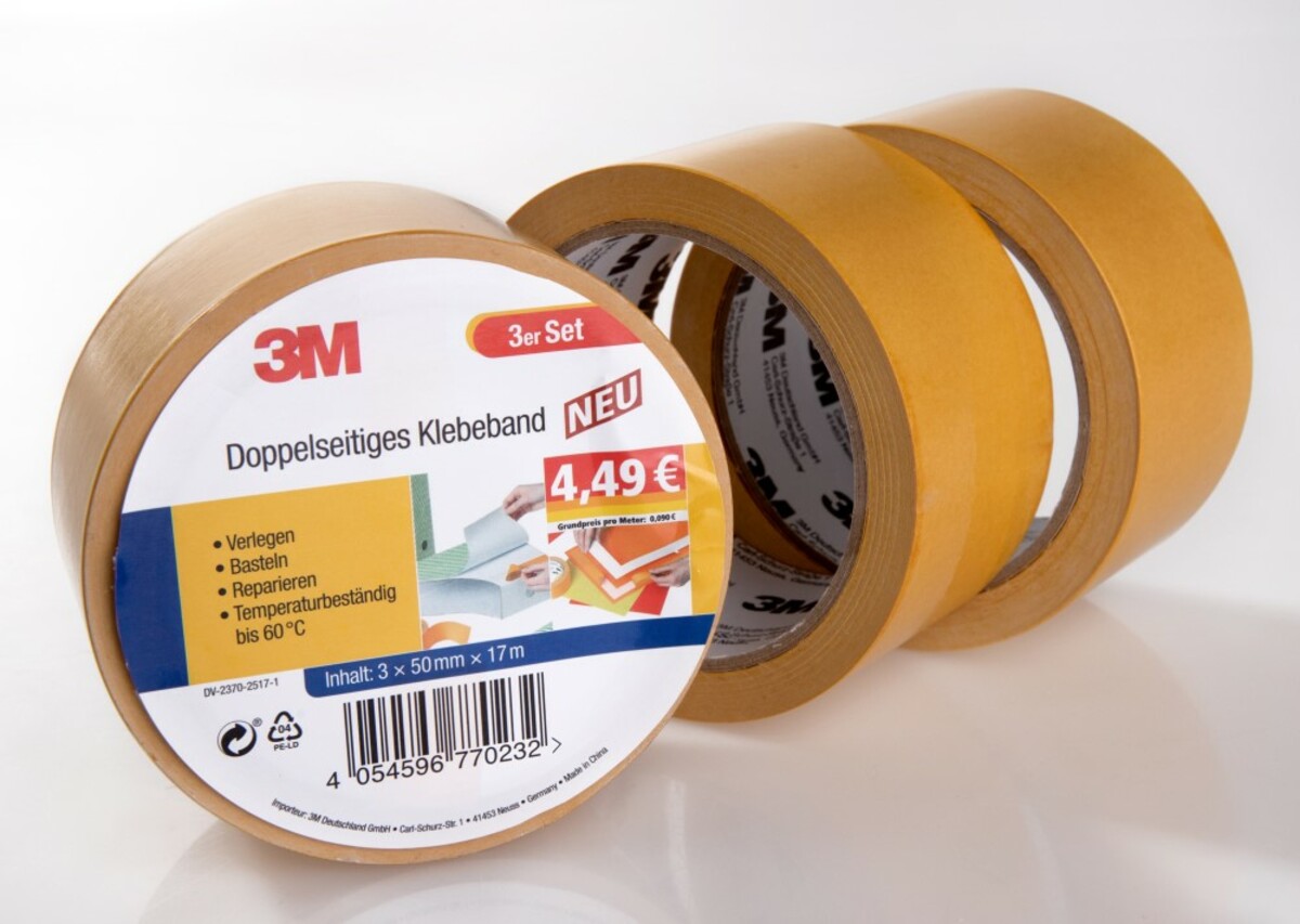 Bild 1 von 3M Doppelseitiges Klebeband - 3er-Set