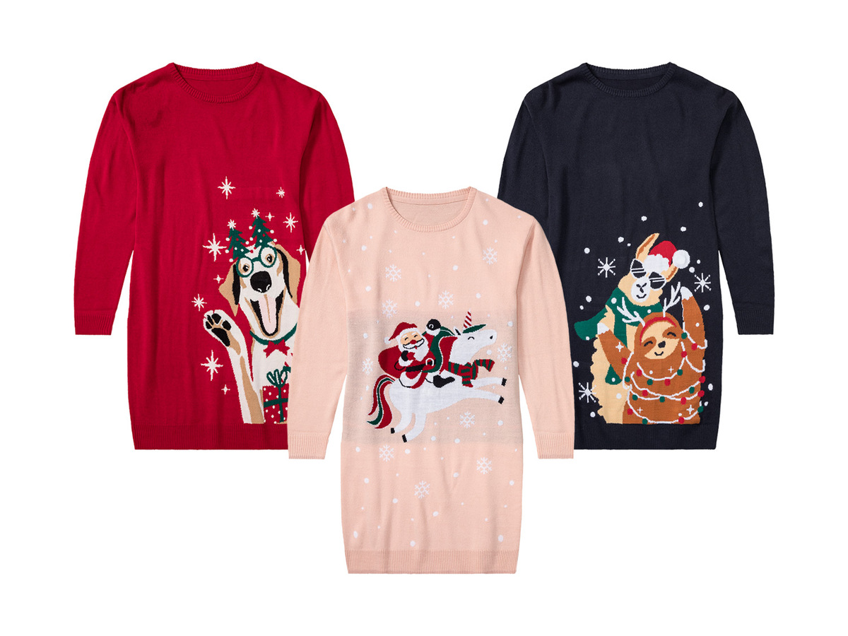 Bild 1 von pepperts!® Kinder Mädchen Weihnachtskleid mit niedlichem Weihnachtsmotiv