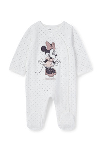 C&A Minnie Maus-Baby-Schlafanzug-gepunktet, Weiß, Größe: 56