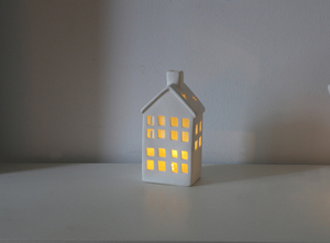 LED-Keramik-Haus 1 warmweiße LED