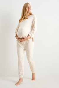 C&A Umstands-Winterpyjama-gepunktet, Grau, Größe: XS