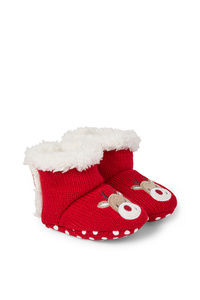 C&A Rudolf-Baby-Weihnachts-Krabbelschuhe, Rot, Größe: 14-15