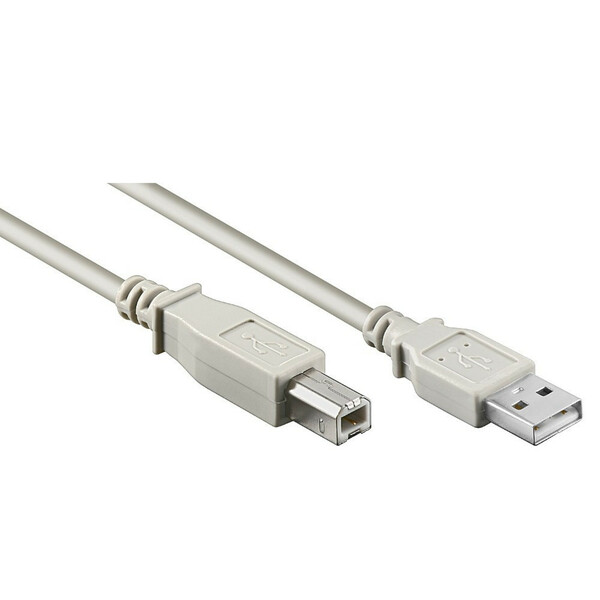 Bild 1 von Anschlusskabel USB 2.0 A/B Hi-Speed Kabel 1,8m grau