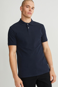 C&A Poloshirt-Bio-Baumwolle, Blau, Größe: S