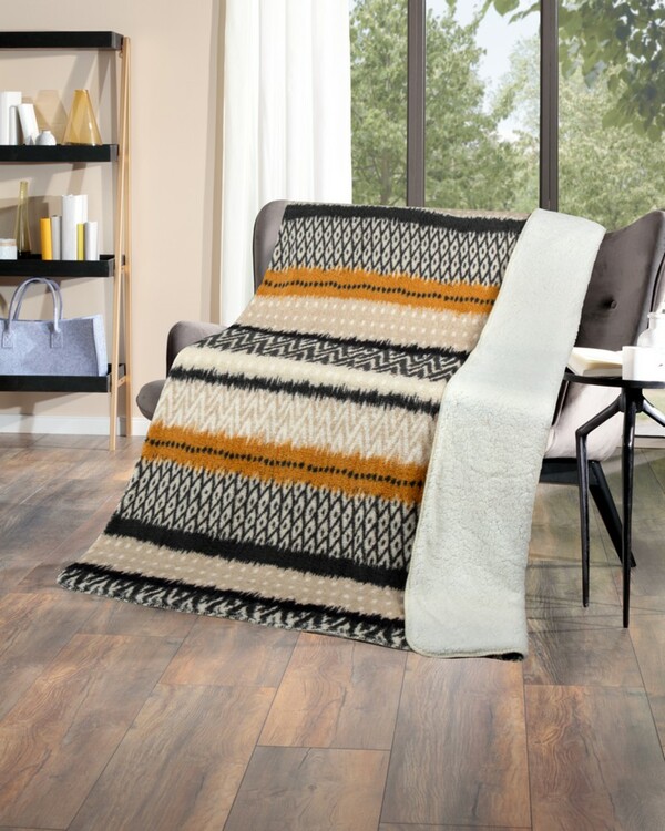 Bild 2 von Bella Casa Kuscheldecke "Sherpa Print"
