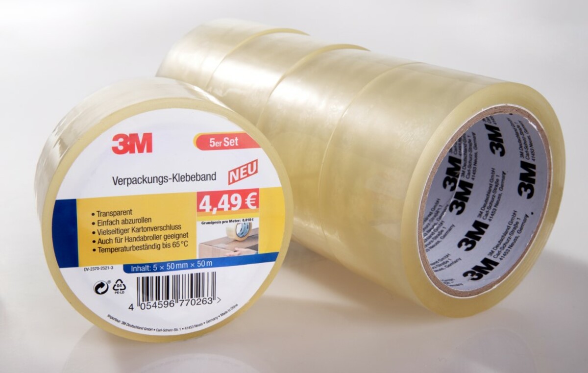 Bild 1 von 3M Verpackungs-Klebeband, Transparent - 5er-Set