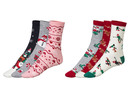 Bild 1 von esmara® Damen Weihnachtssocken, 3 Paar, mit Baumwolle