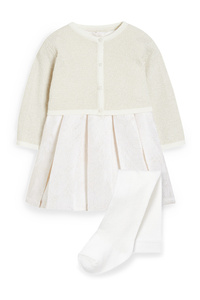 C&A Baby-Outfit-3 teilig, Weiß, Größe: 68
