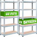 Bild 2 von Deuba 2x Schwerlastregal mit 5 Böden max. 875 kg