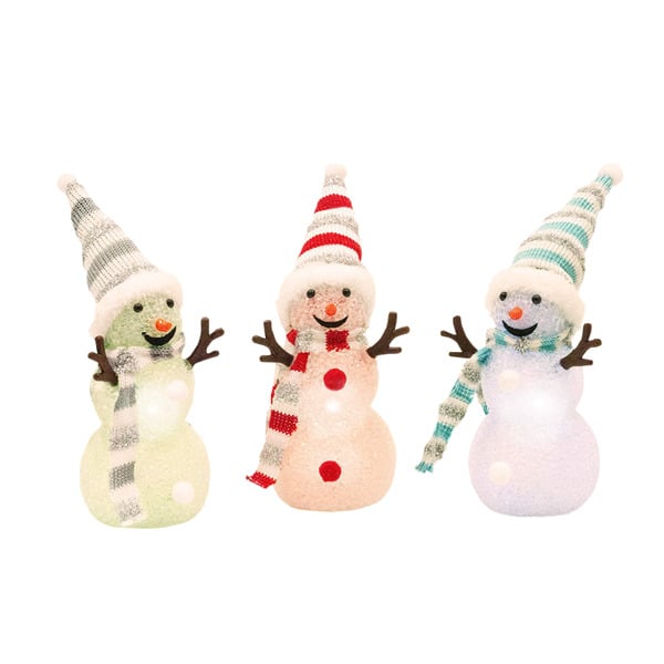 Bild 3 von I-Glow LED-Schneeballfiguren - 3er-Pack, Bunt