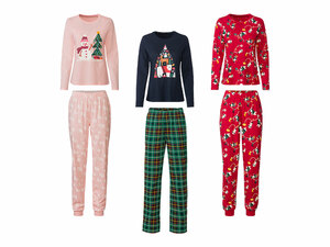 esmara® Damen Pyjama mit weihnachtlichen Motiven