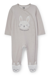 C&A Häschen-Baby-Schlafanzug, Beige, Größe: 68